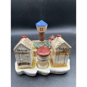 Vntg Condiment Hobo Salt Pepper Japan Outhouse Toilet Mustard Grand canyon